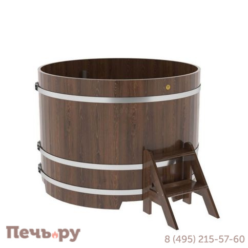 Купель BentWood круглая из дуба, d=1.5 м,  толщина стенок - 2,6 см фото 3
