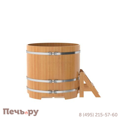 Купель BentWood круглая из лиственницы, d=1.17 м,  толщина стенок - 2,8 см фото 10
