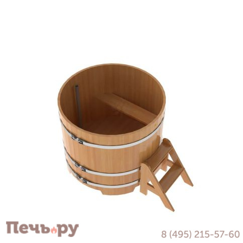Купель BentWood круглая из лиственницы, d=1.17 м,  толщина стенок - 2,8 см фото 11