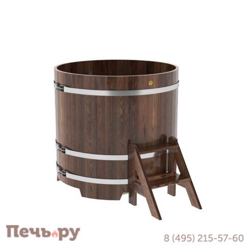 Купель BentWood круглая из лиственницы, d=1.17 м,  толщина стенок - 2,8 см фото 3