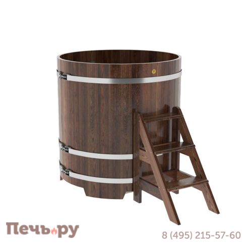 Купель BentWood круглая из лиственницы, d=1.17 м,  толщина стенок - 2,8 см фото 4
