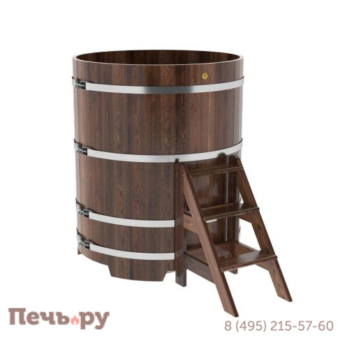 Купель BentWood круглая из лиственницы, d=1.17 м,  толщина стенок - 2,8 см фото 5