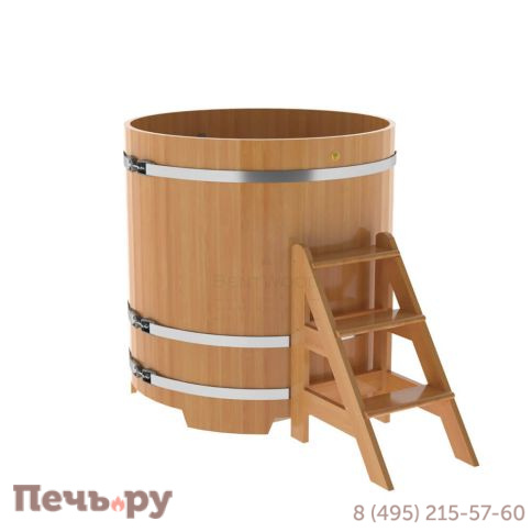 Купель BentWood круглая из лиственницы, d=1.17 м,  толщина стенок - 2,8 см фото 7