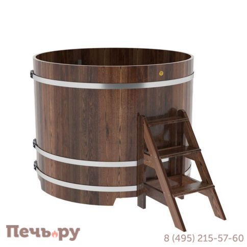 Купель BentWood круглая из лиственницы, d=1.5 м,  толщина стенок - 2,8 см фото 4