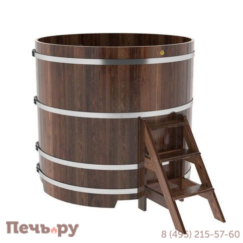 Купель BentWood круглая из лиственницы, d=1.5 м,  толщина стенок - 2,8 см фото 5