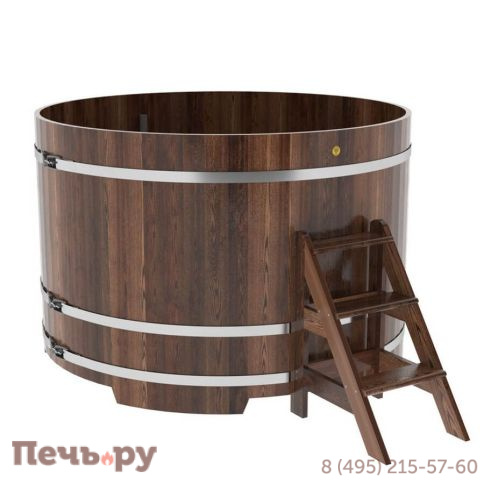 Купель BentWood круглая из лиственницы, d=1.8 м,  толщина стенок - 2,8 см фото 4