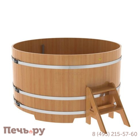 Купель BentWood круглая из лиственницы, d=1.8 м,  толщина стенок - 2,8 см фото