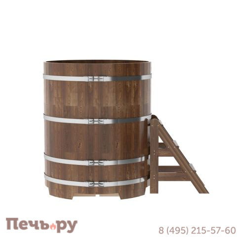 Купель BentWood круглая из сращенных ламелей лиственницы, d=1.17 м,  толщина стенок - 2,8 см фото 15