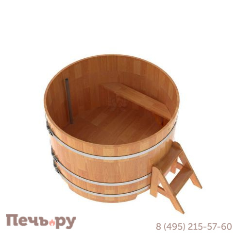 Купель BentWood круглая из сращенных ламелей лиственницы, d=1.5 м,  толщина стенок - 2,8 см фото 13