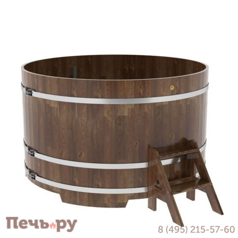 Купель BentWood круглая из сращенных ламелей лиственницы, d=1.8 м,  толщина стенок - 2,8 см фото 3