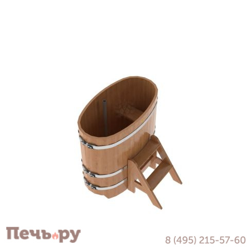 Купель BentWood овальная из дуба, 0,59Х1,06,  толщина стенок - 2,6 см фото 11