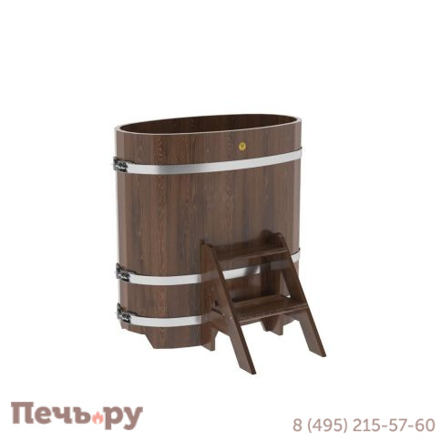 Купель BentWood овальная из дуба, 0,59Х1,06,  толщина стенок - 2,6 см фото 3