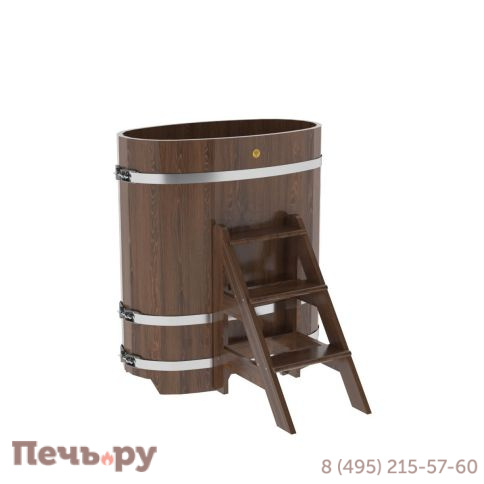 Купель BentWood овальная из дуба, 0,59Х1,06,  толщина стенок - 2,6 см фото 4