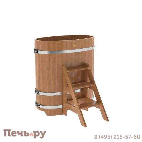 Купель BentWood овальная из дуба, 0,59Х1,06,  толщина стенок - 2,6 см фото 6
