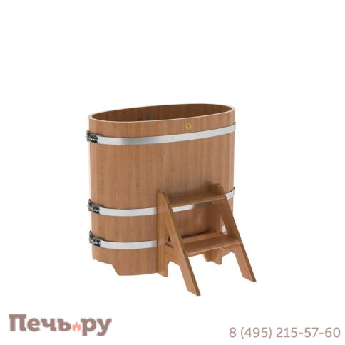 Купель BentWood овальная из дуба, 0,59Х1,06,  толщина стенок - 2,6 см фото