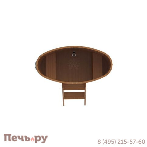 Купель BentWood овальная из дуба, 0,69Х1,31,  толщина стенок - 2,6 см фото 14