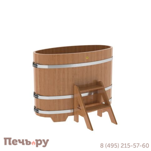 Купель BentWood овальная из дуба, 0,69Х1,31,  толщина стенок - 2,6 см фото