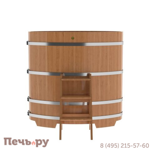 Купель BentWood овальная из дуба, 0,80Х1,42,  толщина стенок - 2,6 см фото 13
