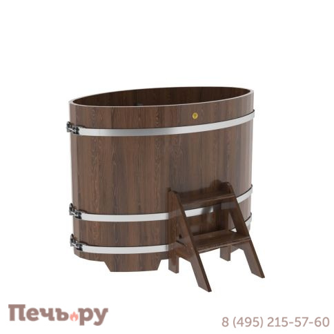 Купель BentWood овальная из дуба, 0,80Х1,42,  толщина стенок - 2,6 см фото 3