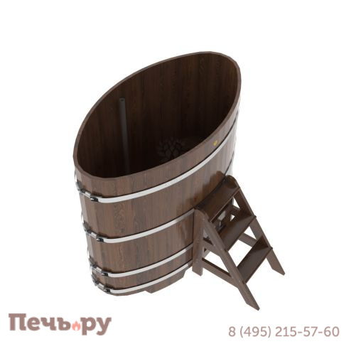 Купель BentWood овальная из дуба,0,92Х1,66,  толщина стенок - 2,6 см фото 14