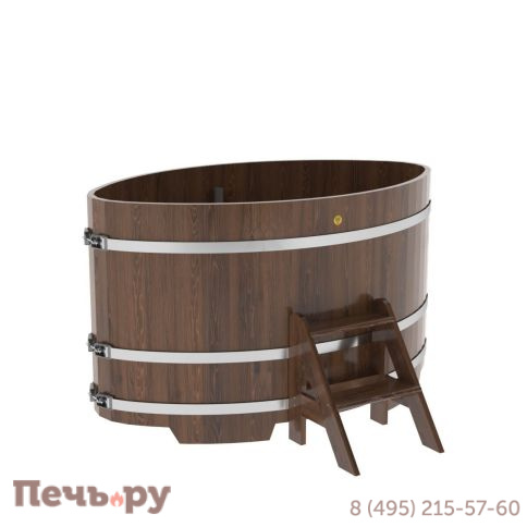 Купель BentWood овальная из дуба,1,02Х1,68,  толщина стенок - 2,6 см фото 2