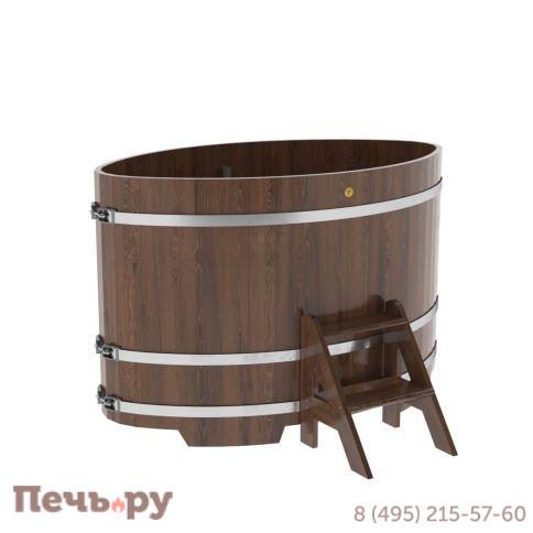 Купель BentWood овальная из дуба,1,02Х1,68,  толщина стенок - 2,6 см фото 3