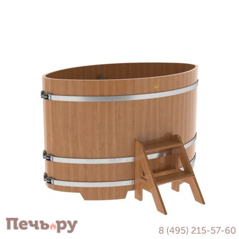 Купель BentWood овальная из дуба,1,02Х1,68,  толщина стенок - 2,6 см фото 6