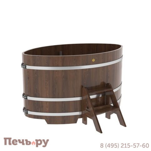 Купель BentWood овальная из дуба,1,08Х1,75,  толщина стенок - 2,6 см фото 2