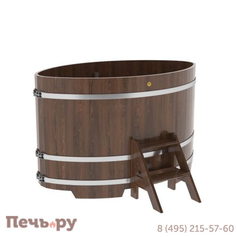 Купель BentWood овальная из дуба,1,08Х1,75,  толщина стенок - 2,6 см фото 3