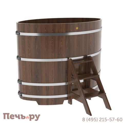 Купель BentWood овальная из дуба,1,08Х1,75,  толщина стенок - 2,6 см фото 5