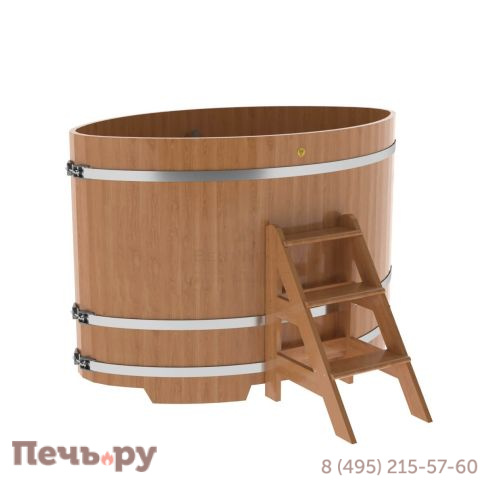 Купель BentWood овальная из дуба,1,08Х1,75,  толщина стенок - 2,6 см фото 7