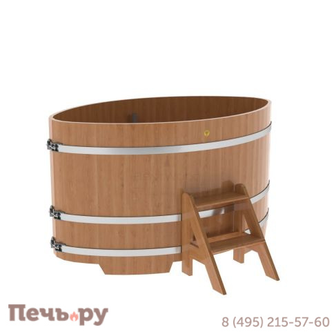 Купель BentWood овальная из дуба,1,08Х1,75,  толщина стенок - 2,6 см фото