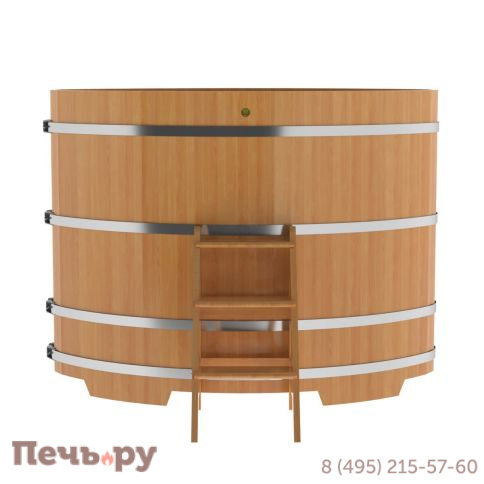 Купель BentWood овальная из лиственницы, 1,15Х1,83,  толщина стенок - 2,8 см фото 10