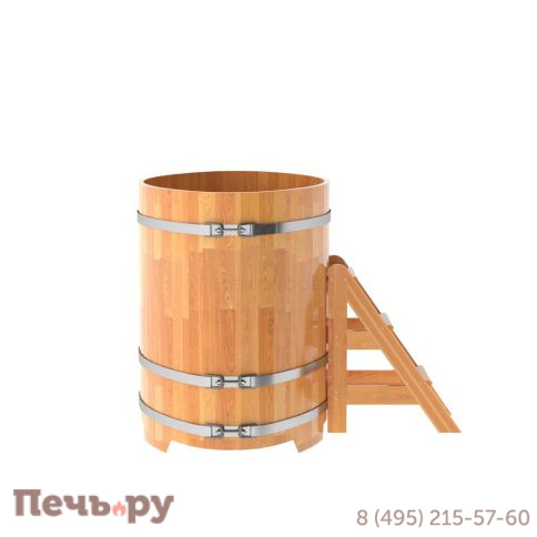 Купель BentWood овальная из сращенных ламелей лиственницы,0,92Х1,66,  толщина стенок - 2,8 см фото 12