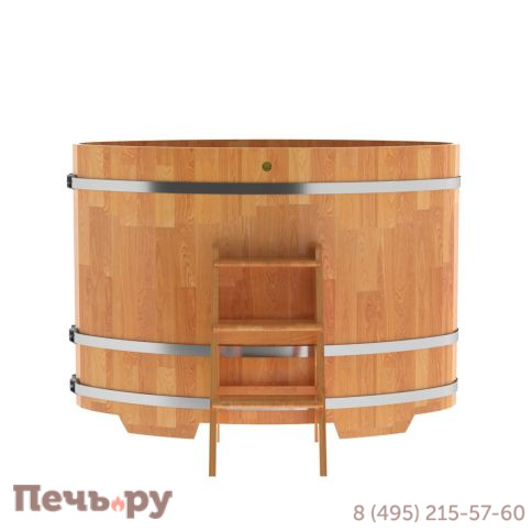 Купель BentWood овальная из сращенных ламелей лиственницы,0,92Х1,66,  толщина стенок - 2,8 см фото 14