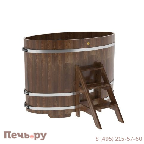 Купель BentWood овальная из сращенных ламелей лиственницы,0,92Х1,66,  толщина стенок - 2,8 см фото 4