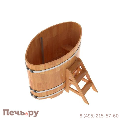 Купель BentWood овальная из сращенных ламелей лиственницы,0,92Х1,66,  толщина стенок - 2,8 см фото 9