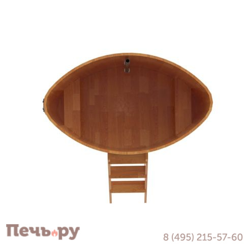 Купель BentWood овальная из сращенных ламелей лиственницы,1,02Х1,68,  толщина стенок - 2,8 см фото 10