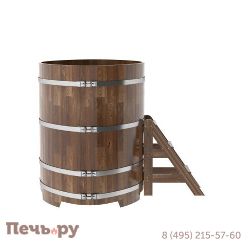 Купель BentWood овальная из сращенных ламелей лиственницы, 1,15Х1,83,  толщина стенок - 2,8 см фото 14