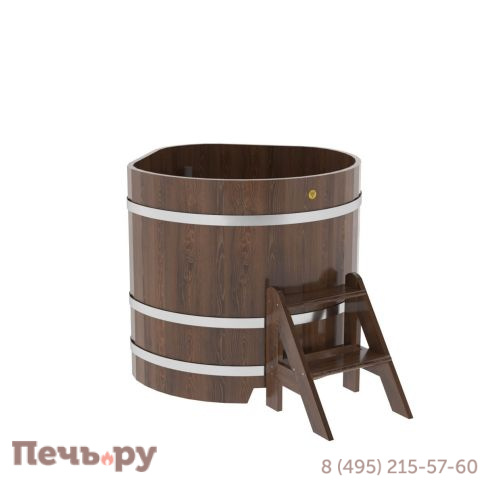 Купель BentWood угловая из дуба, 1,03Х1,03,  толщина стенок - 2,6 см фото 2