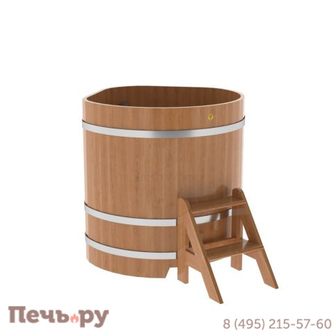 Купель BentWood угловая из дуба, 1,03Х1,03,  толщина стенок - 2,6 см фото 6