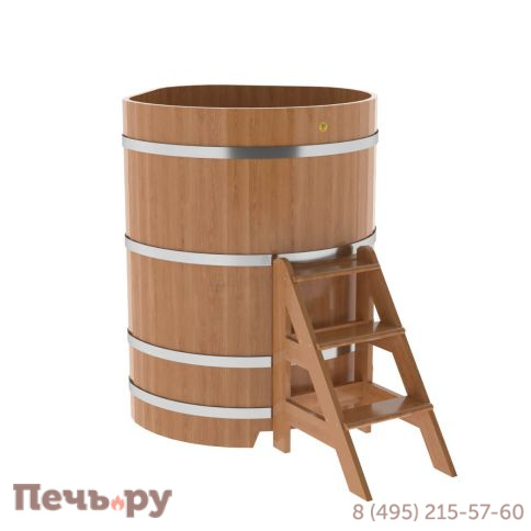 Купель BentWood угловая из дуба, 1,03Х1,03,  толщина стенок - 2,6 см фото 8