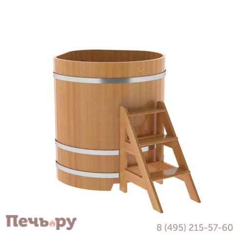 Купель BentWood угловая из лиственницы, 1,03Х1,03,  толщина стенок - 2,8 см фото 5