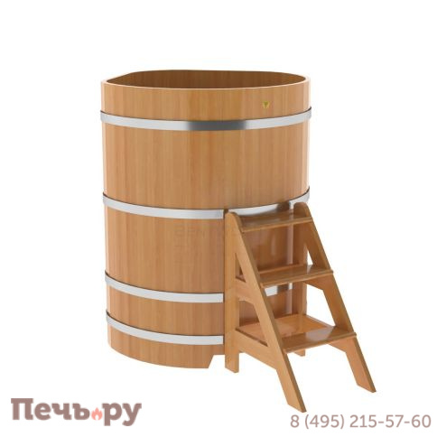 Купель BentWood угловая из лиственницы, 1,03Х1,03,  толщина стенок - 2,8 см фото 7