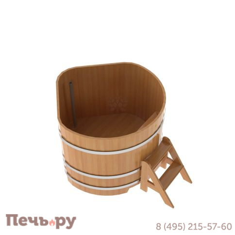 Купель BentWood угловая из лиственницы, 1,19Х1,19,  толщина стенок - 2,8 см фото 12