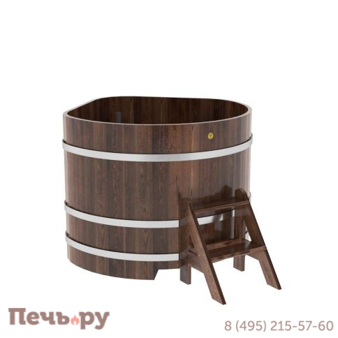 Купель BentWood угловая из лиственницы, 1,19Х1,19,  толщина стенок - 2,8 см фото 2