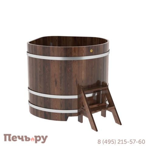Купель BentWood угловая из лиственницы, 1,19Х1,19,  толщина стенок - 2,8 см фото 3