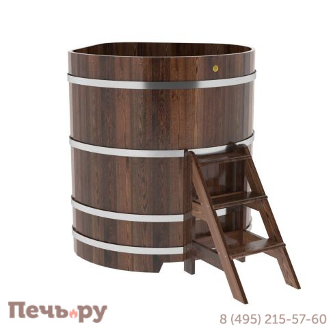 Купель BentWood угловая из лиственницы, 1,19Х1,19,  толщина стенок - 2,8 см фото 5