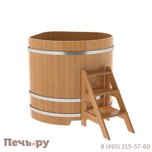 Купель BentWood угловая из лиственницы, 1,19Х1,19,  толщина стенок - 2,8 см фото 7