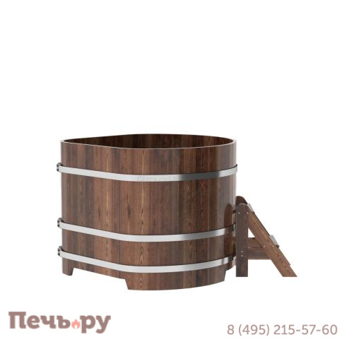Купель BentWood угловая из лиственницы, 1,19Х1,19,  толщина стенок - 2,8 см фото 9